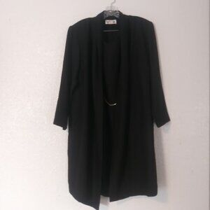 Positive Influence women's size 16WP black sleeveless dress with blazer